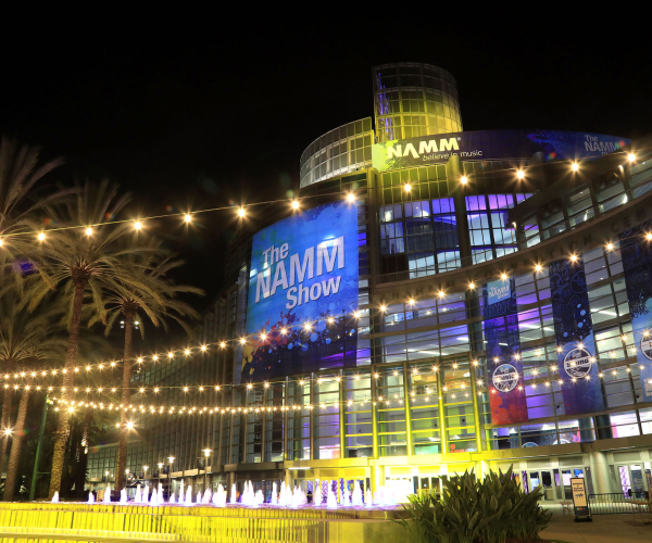 The NAMM Show Entrance at Night